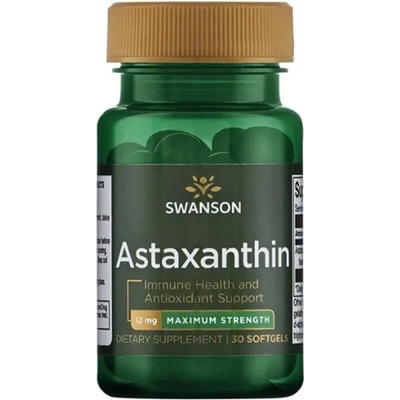 Swanson Astaxanthin, 12 mg, 30 меки капсули, Swanson (SWU845)