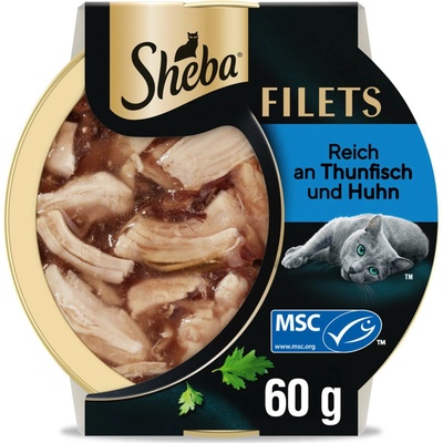 Sheba jemné plátky kuracie s tuniakom 16 x 60 g