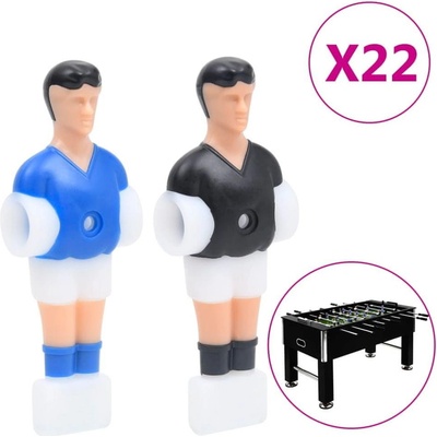Vidaxl Figurky hráčů pro stolní fotbal pro 12,7mm tyč 22 ks