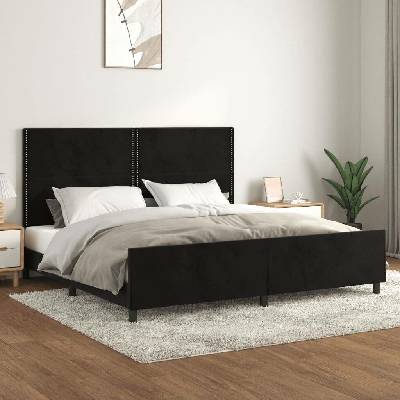 Nábytek XL 3125716 Rám postele bez matrace černý samet