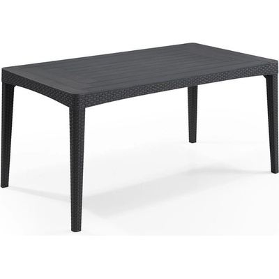 Allibert GIRONA table round waves záhradný stôl 160 x 90 x 74 cm, grafit 17205428