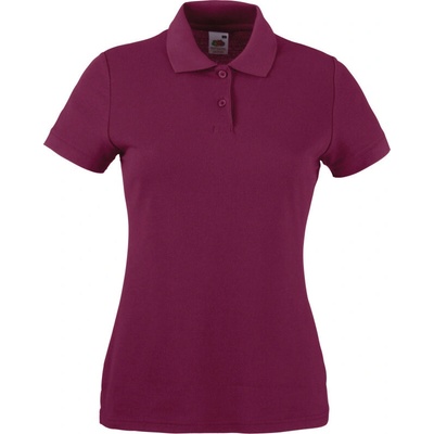 Fruit of the Loom Polokošile Lady-Fit 65/35 Polo krátký rukáv dámská COT-16321237000 Burgundová
