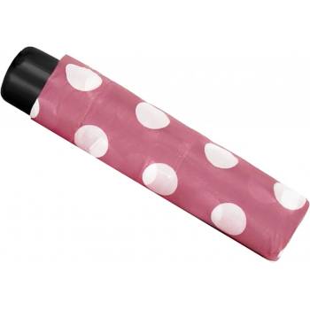 Falconetti Dots skládací mini deštník s puntíky růžový