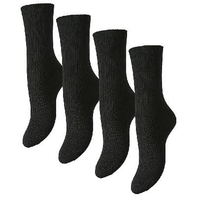 Чорапи Pieces Marta crew socks 4 pairs - Black (Black / Black / Black / Black)