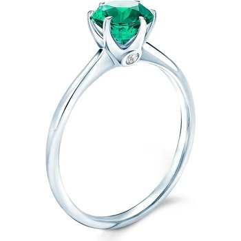 Image 1 of SAVICKI Годежен пръстен The Journey: бяло злато, смарагд