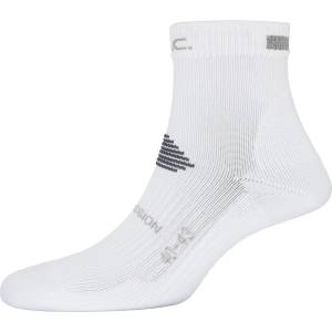 P. A. C P. A. C. Дамски чорапи за бягане P. A. C. Women's 6.2 Running Reflective Pro Mid Compression Running socks - White / White - размер 38-41 (EU) (201-8965-0312)