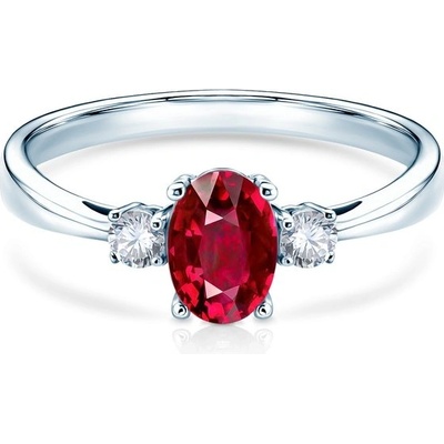 Savicki Prsteň Red Passion biele zlato rubín PI B RD 00085
