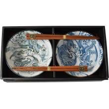 edo JAPAN Set misek s motivem draka 15 cm