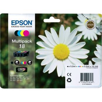 Epson T18064010 Мултипак с 4 цветни мастилни касети (T18064010)