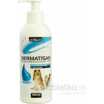 VET-AGRO Dermatisan Šampón proti lupinám pre zvieratá s enilkonazolom 250 ml