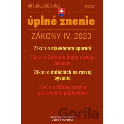 Aktualizácia IV/2 - bývanie, stavebný zákon - Poradca s.r.o.