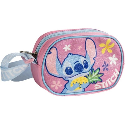 Cerda Dívčí kabelka LILO A STITCH ananas se třpytkami růžová