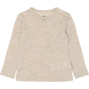 Mikk-Line Детски вълнен пуловер Mikk-Line Small Kid's Merino Wool L/S Top Merino longsleeve - Melange Offwhite - размер 62 (EU) (704-6011-0312)