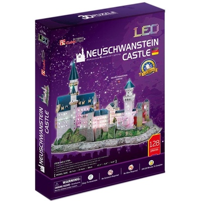 CubicFun 3D Пъзел с LED светлини NEUSCHWANSTEIN CASTLE L174h (1000945F)