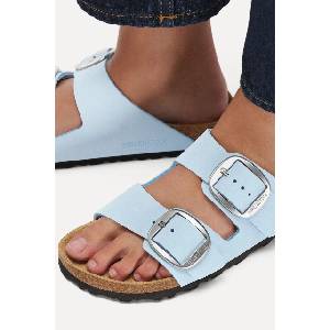 Birkenstock дамски чехли от набук Arizona Big Buckle (1031833)