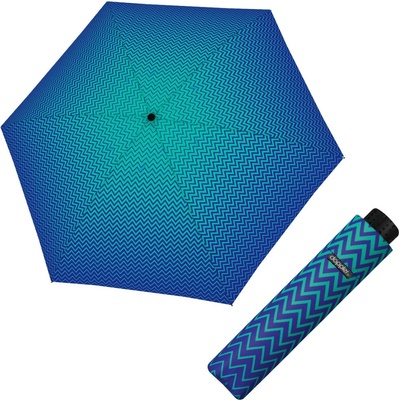 Doppler Fiber Havanna Strong blue dámský skládací deštník