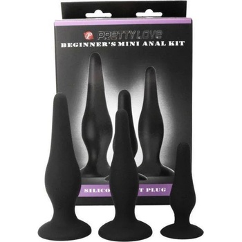 Комплект, анални плъгове за начинаещи - Silicone Butt Plug (DEBRA01064)