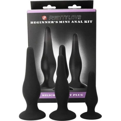 Комплект, анални плъгове за начинаещи - Silicone Butt Plug (DEBRA01064)