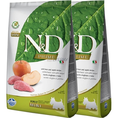 N&D Prime Adult Mini Boar & apple 2 x 7 kg