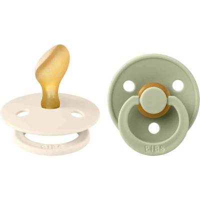 Bibs Studio Colour anatomické dudlíky z přírodního kaučuku 2ks Ivory/Sage