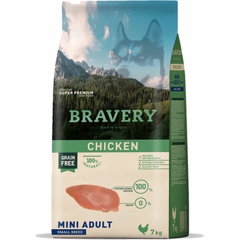 Bravery Chicken Small & Mini Breeds Adult Dog - за кучета от дребни и малки породи с пилешко 7 кг