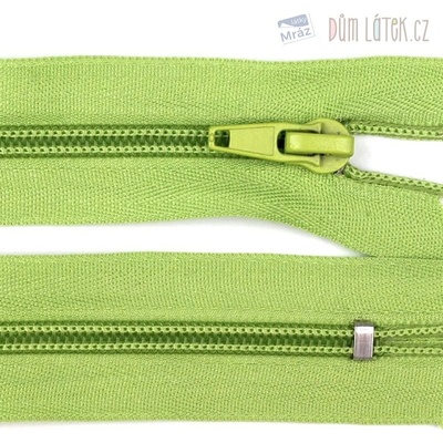 Zips špirálový 3mm nedeliteľný 10 cm sivo zelený