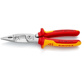 KNIPEX Клещи инсталаторски, хромирани, vde 1000v жълто-червена (k1386200)