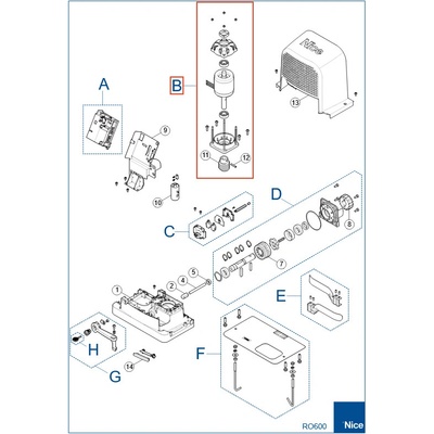 SPAMG602D00A Kit elektromotoru s pastorkom pre ROBO RO600