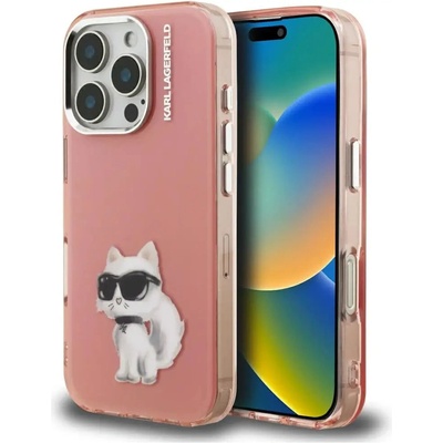 KARL LAGERFELD Кейс Karl Lagerfeld IML Aquarelle Choupette & Logo за iPhone 16 Pro Max - розов (3666339464592)