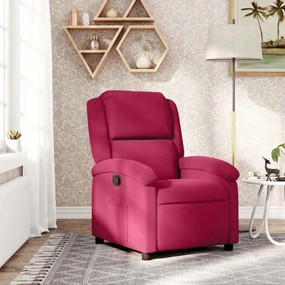 vidaXL 371802 Polohovací vínové samet