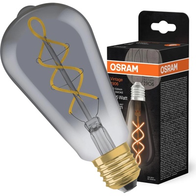 LEDVANCE Žárovka LED 5W/818 E27 VINTAGE 1906 filament, smoke