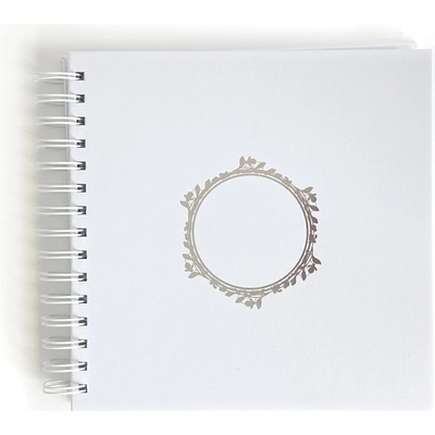 DP Craft Album kroužkové bílé se stříbrným zdobením 20,5x20,5cm 40 listů