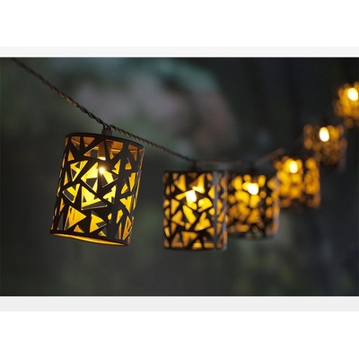 Baterie centrum LED Solární řetěz 10xE12 3,65m IP44 teplá bílá BC0407