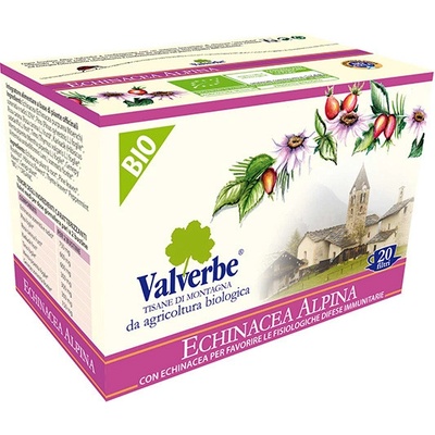 Valverbe Echinacea Alpina BIO bylinný čaj 20 sáčků 30 g