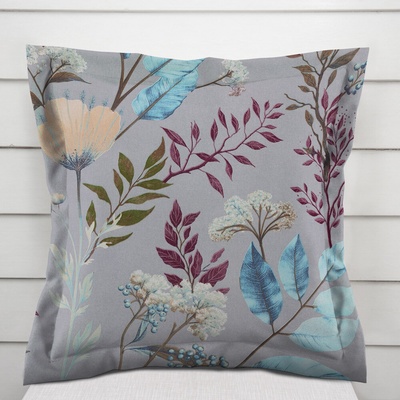 Biante bavlna s lemom Sandra SA-621 Jesenné vetvičky na modrosivom 30 x 50 cm