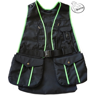 Bracco Dogsport vesta pro psí sporty, černá/zelená XS/S