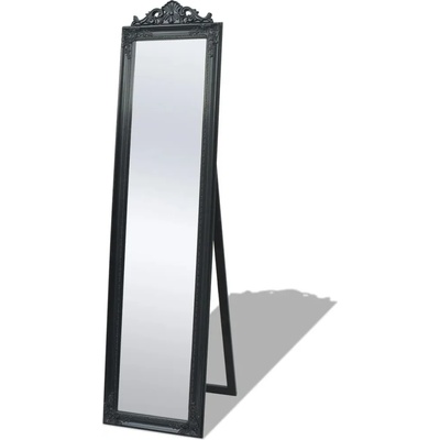 vidaXL Стенно огледало, бароков стил, 160x40 см, черно (243694)