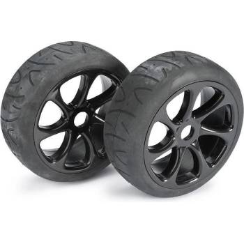 ABSIMA Гуми онроуд за бъги Absima Wheel Set Buggy "7 Spoke / Street" black 1: 8 (2 pcs) 2530010 (2530010)