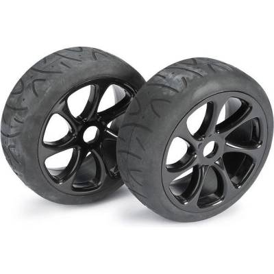 ABSIMA Гуми онроуд за бъги Absima Wheel Set Buggy "7 Spoke / Street" black 1: 8 (2 pcs) 2530010 (2530010)