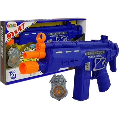 Lean Toys policajný set so zvukmi a svetlami modrá