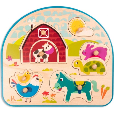 B-Toys Puzzle s úchyty Farma