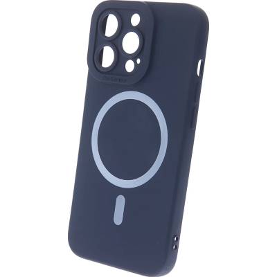 Силиконов калъф Mag за iPhone 15 Plus 6, 7", тъмносин (522225)
