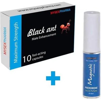 CUPID LABS 10 таблетки за Ерекция Черна мравка + Мъжки парфюм с феромони "Magnetic Pheromone