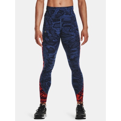 RUSH HeatGear No-Slip Waistband Printed Full-Length legíny Und modré