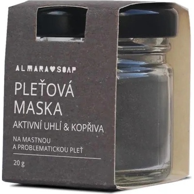 Almara soap clean face | black maska na obličej pro mastnou a problematickou pleť 20 g