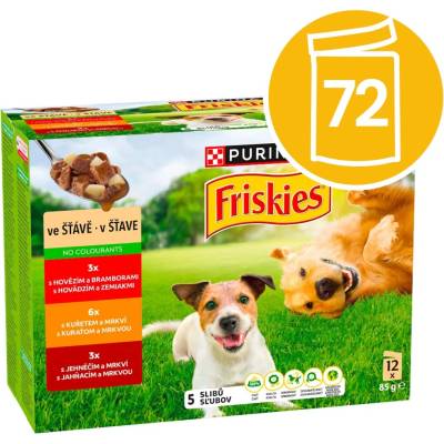 Friskies Adult hovädzie kuracie jahňacie vo šťave 72 x 85 g