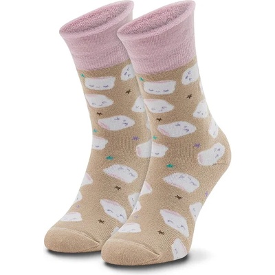 Zooksy Дълги чорапи unisex Zooksy Warm Winter Marshmallows Бежов (Warm Winter Marshmallows)