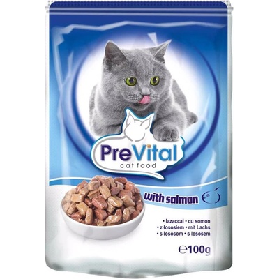 PreVital Cat s lososom v omáčke 100 g