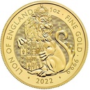 The Royal Mint zlatá mince The Lion of England The Royal Tudor Beasts Royal Mint 2022 1 oz