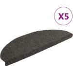vidaXL Изтривалки за стълби, самозалепващи се, 5 бр. , 65x21x4 см, антрацит, полукръгли, големи